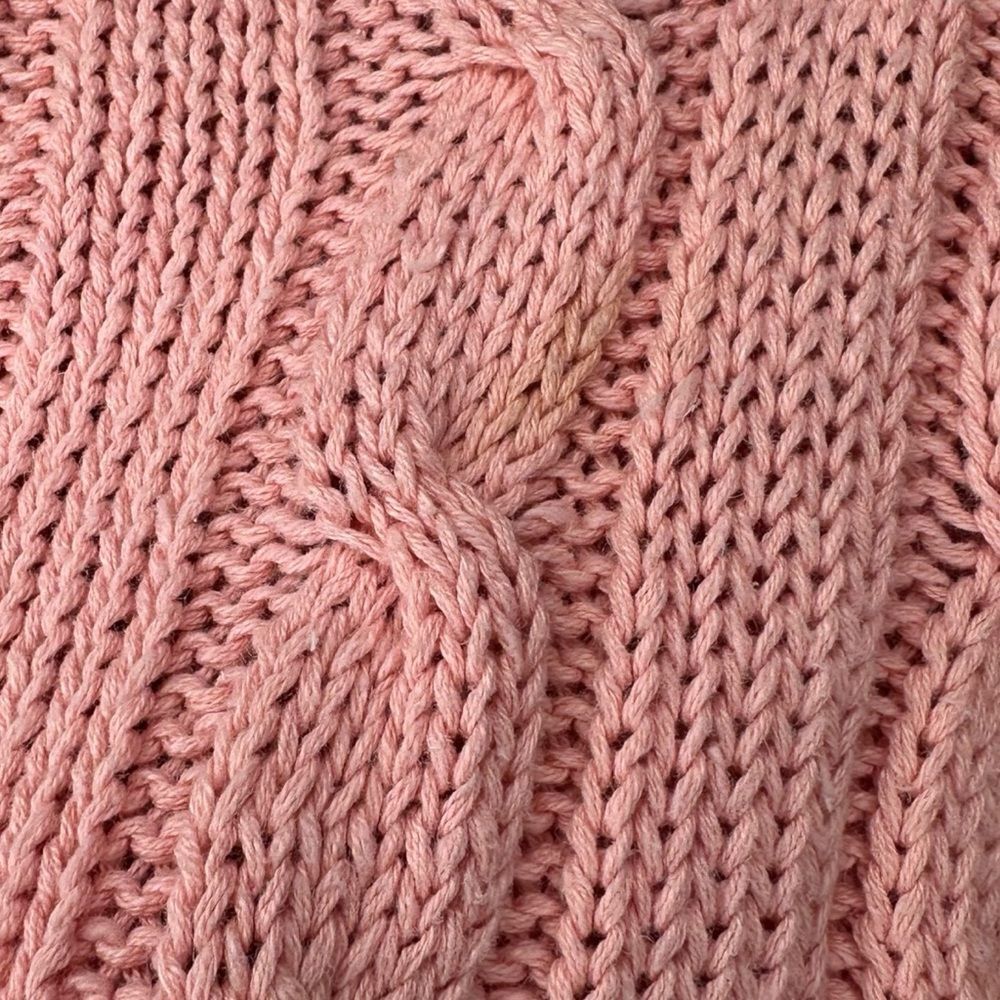 |VTG| DIANE VON FURSTENBERG 80’s Cozy Pink Cable Knit Sweater - Picture 6 of 6